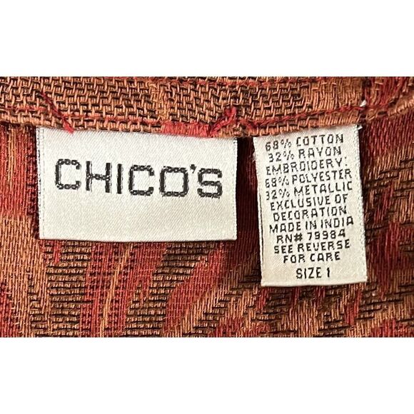 Chico’s Size 1 Oversized Pull Over Caftan Hippie Fringe Jacket - Picture 5 of 6